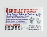 Özfırat Sıhhi Tesisat Ve Hırdavat